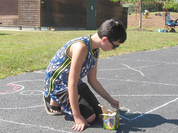 Matthew gets creative (Photo by Janet Redyke)