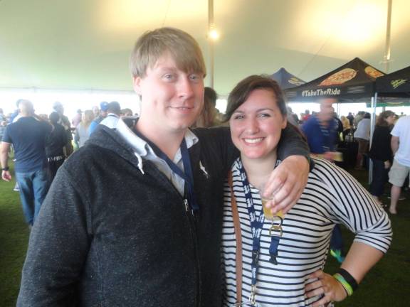 Crystal Springs touts BBQ and beer for 7th straight year Branchville resident Eric Risley and Sparta resident Christine Trusio enjoy the days wares.