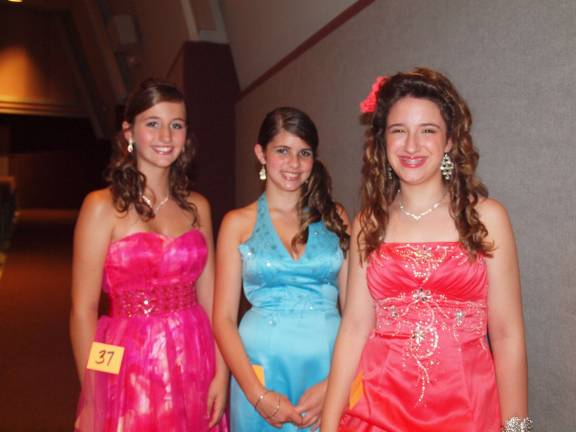 Junior Miss Hopatcong contestants, from left: Gabby Harrison, Sarah Magyar and Elizabeth Lavery.