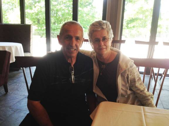 Auto body man bids farewell Carmen and Pat Scro.