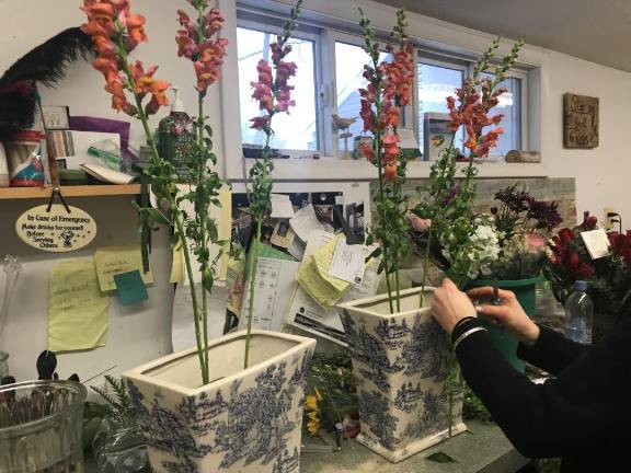 The sweet side of business: Redshaws Flower Shop Florists were hard at work creating beautiful displays in advance of Valentine's Day.