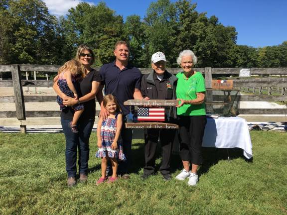 Black Pegasus holds Veterans Appreciation Day From left, Lexi Sherwood, Theresa Emr-Sherwood, Lily Sherwood, Ian Sherwood, Ernie Kosa and Barbara Kosa.