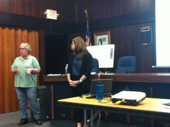 EPA presents new remediation plan for Mansfield Superfund site Pat Seppi, left, and Anne Rosenblatt of the EPA present the agency's plan to attendees. Photos by Liam Donovan