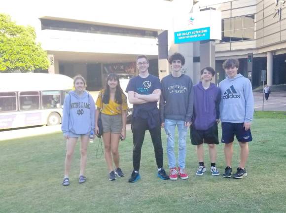 Sparta Robotics team competes at World Championships The Sparta Robotics team at the World Championships.