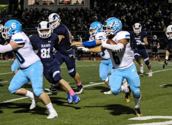 Sparta football clinches sixth victory Spartans do a great job blocking and running with the ball.