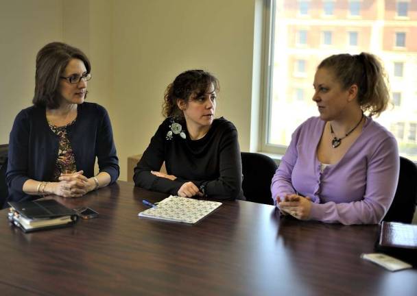 Sussex to reform mental health system Photo by Josh Rosenau From left, Dr. Debra Koss, Christine Florio and Melissa Latronica of Sussex County's Mental Health Services Planning Committee.