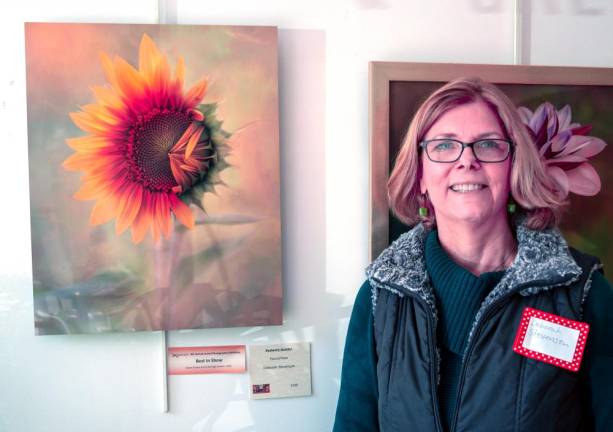 Deborah Stevenson’s photo ‘Radiantly Bashful’ wins Best in Show in the ninth annual Xpose exhibit, sponsored by the Sussex County Arts &amp; Heritage Council. (Photos by Nancy Madacsi)