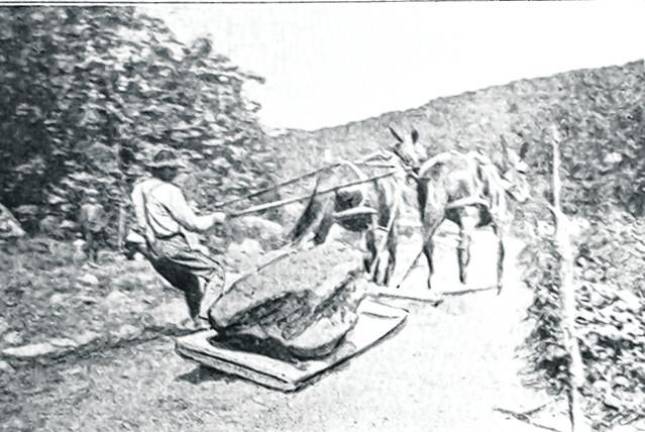 Repairing a road along the Old Hamburg Turnpike.