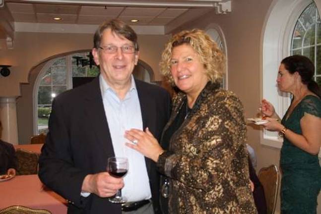 Children's boutique opens in White Deer Plaza Kathryn Kaplan, owner of Garlic & Oil and Ava & Jack, at an event with her husband Salvatore Sciascia photo by Amy Cilli