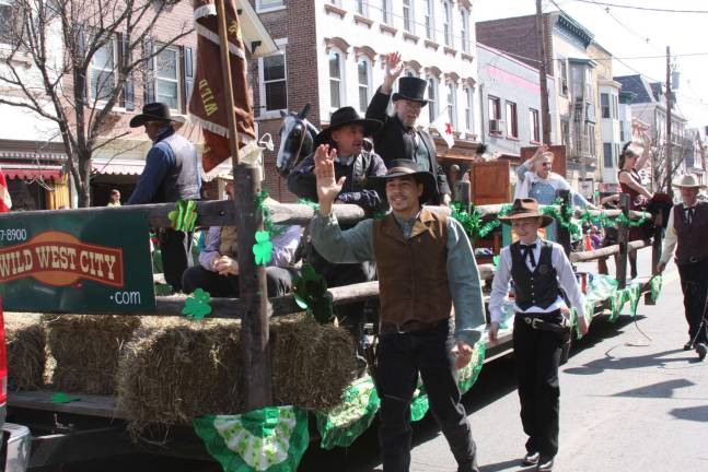 Irish pride Cowboys from Wild West City marched in the parade.