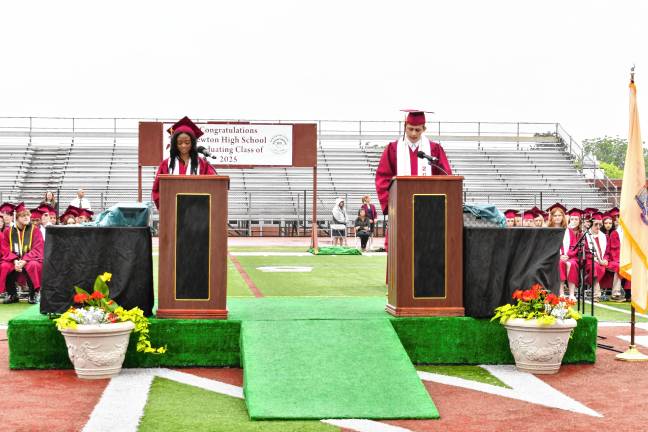 Photos: Newton High School graduation Mashara Edwards and Andrew Stone were chosen to give speeches during the ceremony.