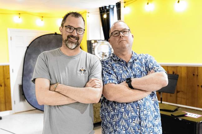 ‘Ride the Cyclone’ opens Friday <b>Nathan Simmons, left, and Todd Smith will portray the Amazing Karnak in different performances.</b>