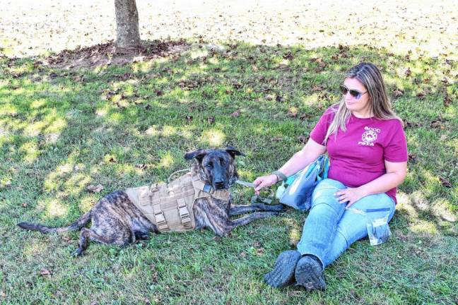 Photos: Sussex County Firemen’s Association Inspection Day & Parade Sammy Joe Leider of Sussex with her dog Mack.