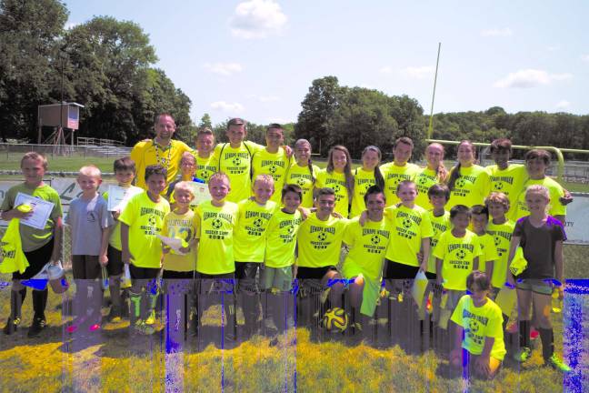 Youngsters learn soccer fundamentals during camp The Lenape Valley Soccer Camp participants pose for a portrait.