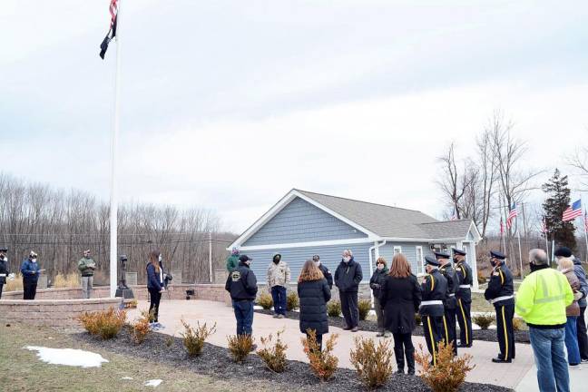 The eighth annual American Flag Retirement Ceremony (Photo provided by the Sussex County Municipal Utilities Authority)