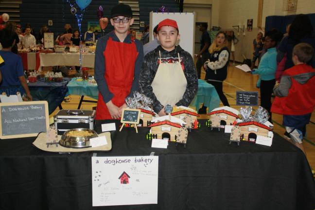 Young entrepreneurs show their stuff Something for the pets at Dog House Bakery by Thomas and Louis Dynia.