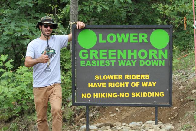 Mountain Creek Bike Park opens new top-to-bottom beginner trail Marc Tremain, Mountain Creek Operations Manager, at the start of the newest part of the beginner bike trail.