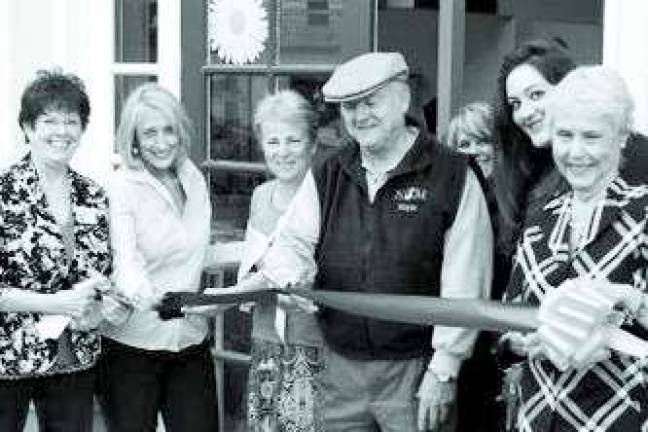 Morning Glory photo Provided From left: DASI Finance Director Linda Meek, DASI Executive Director Jamie Bernard, DASI Trustee Kristine Perry, Andover Borough Mayor John Morgan, volunteer Linda Olenoske, Morning Glory manager Jenna Wetmore, and volunteer Barbara Kolb.