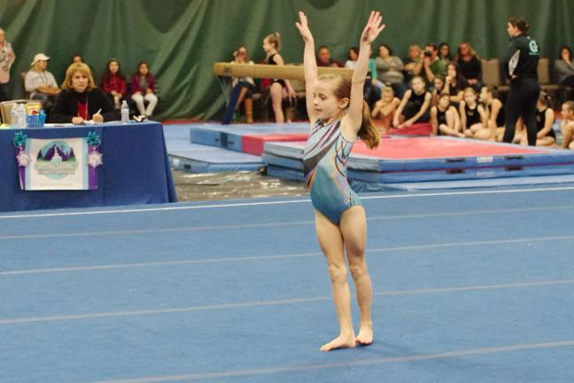 Westys gymnast Molly Compa performs.