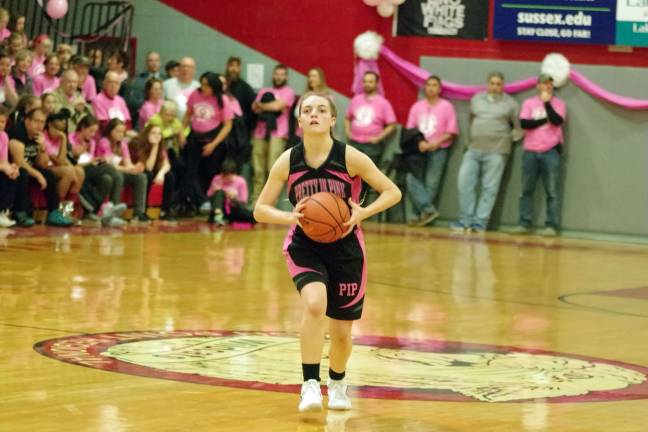 High Point prettier in pink than Newton High Point's Emily Mulvoy made three steals and four assists.