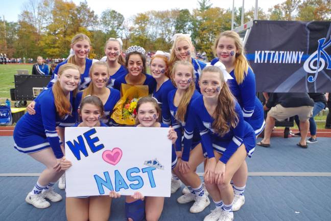 Kittatinny breaks Lenape Valley undefeated streak The 2019 Kittatinny Regional High School homecoming queen and cheerleader, Anastasia Ravidis wears her crown proudly while surrounded by her fellow cheerleaders. Nast is the nickname for Anastasia Ravidis.