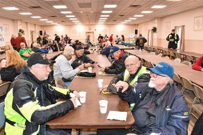 Photos: 51st annual Dale’s Chilly Chili Run Riders fuel up at the Ogdensburg Fire Department before starting Dale’s Chilly Chili Run.