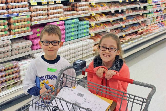 Young consumers at ShopRite of Byram Joseph Murphy and Savannah Williams
