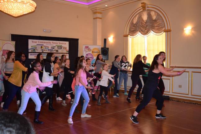 Local girls participating in Jessica Papasidero's Zumba demo at last year's event.