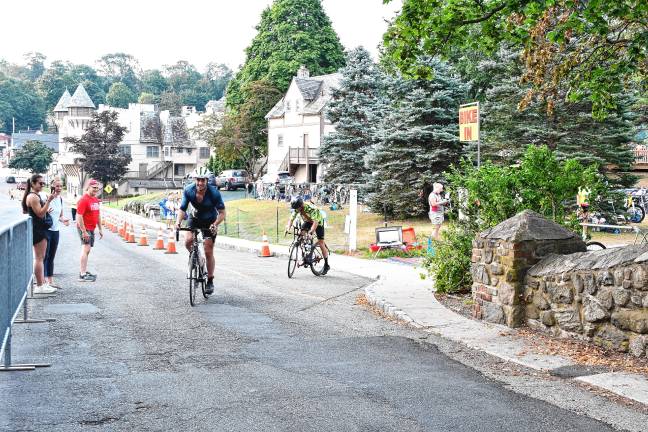 Photos: Pass it Along’s 14th annual Triathlon Competitors begin the bike course, which has several hills and goes through residential areas of Sparta, Byram and Andover.