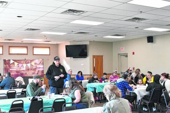 Residents attend the Breakfast with the Easter Bunny hosted by Branchville Hose Company #1.