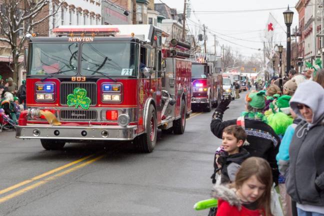 St. Patrick's Day in Newton is traditionally celebrated with a parade along Spring Street.