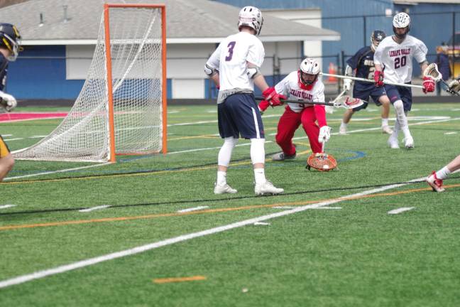 Lenape Valley falls in boys lacrosse Lenape Valley's goalkeeper Jake Spada scoops up the ball. Spada made 15 saves.