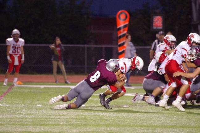 Newton Braves keep rolling Newton defensive end Nick Brigante sacks Whippany Park quarterback Chris Deehan in the first half. Brigante accomplished six tackles, two sacks and a forced fumble on defense. On offense Brigante ran for 202 yards and three touchdowns.