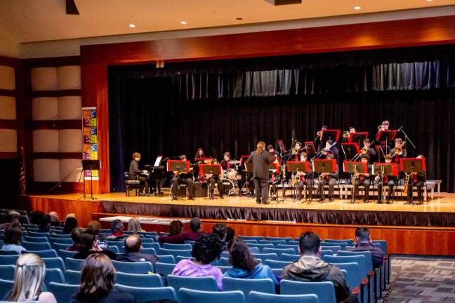 TJ5 The Newton High School Jazz Ensemble won gold in the competitive division. (Photo by Sammie Finch)