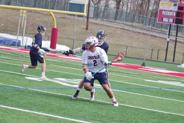 Lenape Valley falls in boys lacrosse Lenape Valley's Troy DuPont with the ball. DuPont scored two goals.