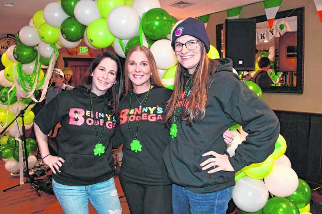 From left are Heather Davey, Jessica Garrigan and Nicole Wagner.