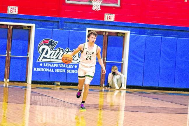 Sussex Tech's Justyn Hetman scored 11 points.