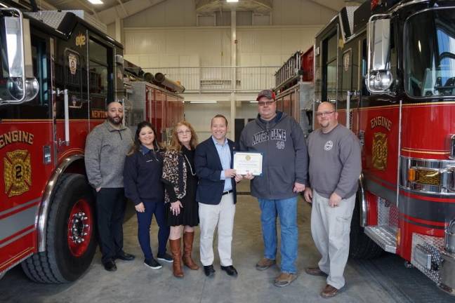 Congressman Josh Gottheimer celebrates opening of new Newton Firehouse No. 2.