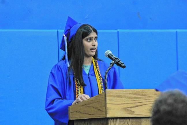 Wisdom of the young Anika Rodrigues, co-valedictorian of Pope John XXIII Regional High School.