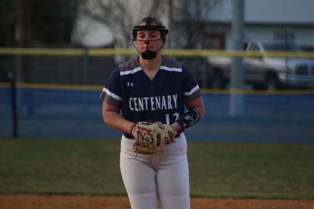 Local athletes play on college teams Kelly Ann Earrusso was a pitcher and infielder for the Centenary University softball team. (Photo courtesy of centenarycyclones.com)