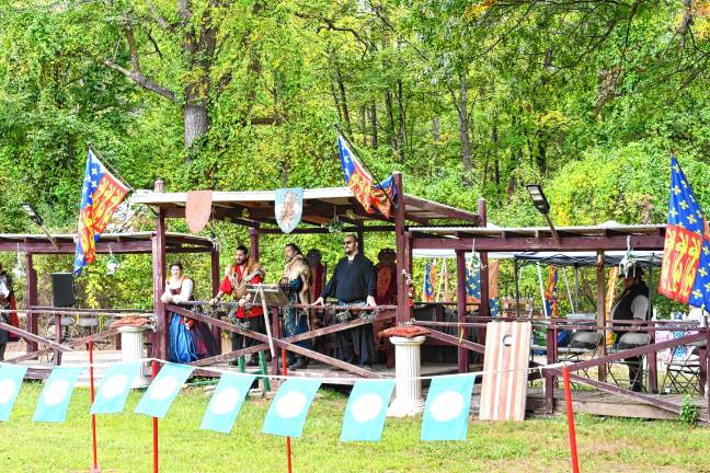 New generation of knights Royal judges at the sword-fighting tournament.
