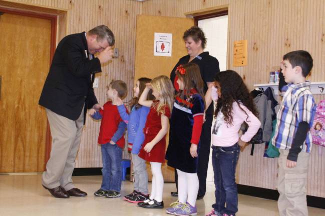 Camp Auxilium honors veterans Senator Oroho salutes the Kindergarten.