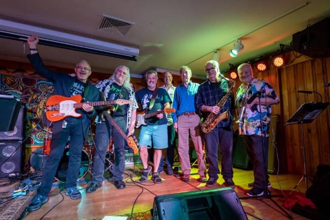 From farmers market to bowling alley Free Shrimp Band will perform Saturday night at Hef’s Hut Bar and Grill in Vernon. (Photo courtesy of Free Shrimp Band)