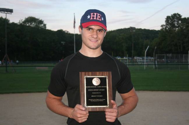 Brian Tufaro receives little league scholarship 2013 scholarship winner Brian Tufaro stands at Veteran's Field at CO Johnson Park, the home complex for the Byram Hobb Engler Little League.