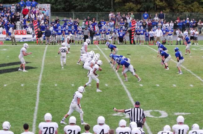 The Wallkill Valley offence face the Kittatinny defense in the second half.
