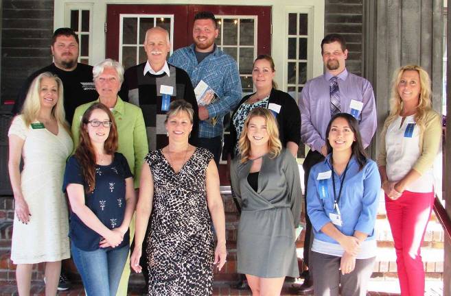 County chamber welcomes new members New members of the Sussex County Chamber of Commerce. Front row, from left, Randall Tiger, Cutting Crew; Tammie Horsfield, Sussex County Chamber of Commerce; Chiara Ventriglia, Cutting Crew; and Lani Almodoval, Belle Reve Senior Living. Second row, freom left, Stacey Springer, Green Team NJ Realty; Heidi Hyland, Green Team NJ Realty; and Kimberly Lasalandra, Green Team NJ Realty. Top row, from left, Brian Vaughan, Vaughan Sealcoating & Paving LLC; John Kuperus, Farmside Supplies; Jason Vaughan, Vaughan Sealcoating & Paving LLC; Jacky Stapel, Recollectables, LLC; and Ryan Stapel, Recollectables, LLC. Photo provided by sussex County chamber of Commerce