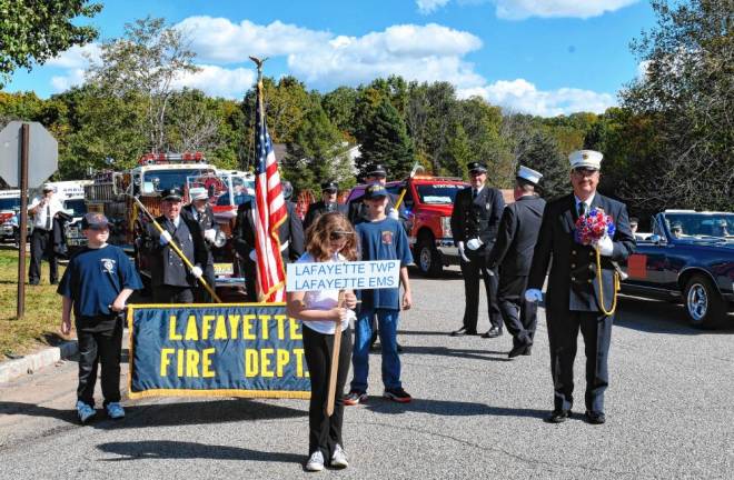 Photos: Sussex County Firemen’s Association Inspection Day & Parade Members of the Lafayette Fire Department gather for the parade.