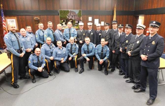 Byram Township Police and Byram Township Fire Departments celebrated the swearing-in of new officers on Tuesday, Jan 7, 2020, during the town’s annual reorganization meeting.