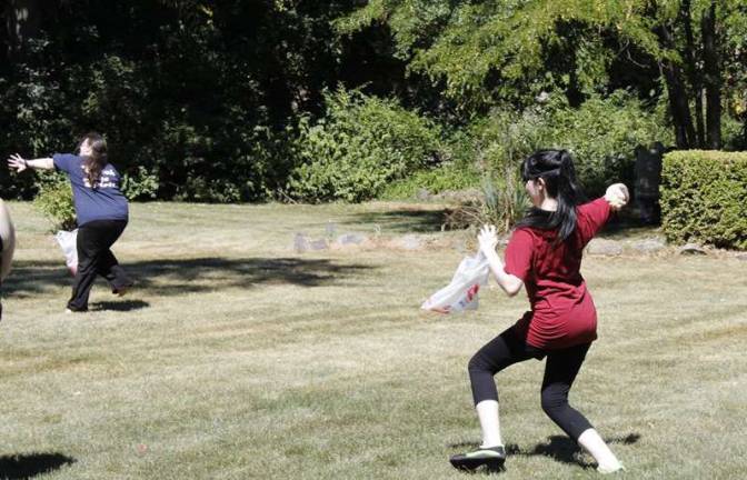 Pokemon water balloon fight on SCCC campus More Pokemon water balloon combat