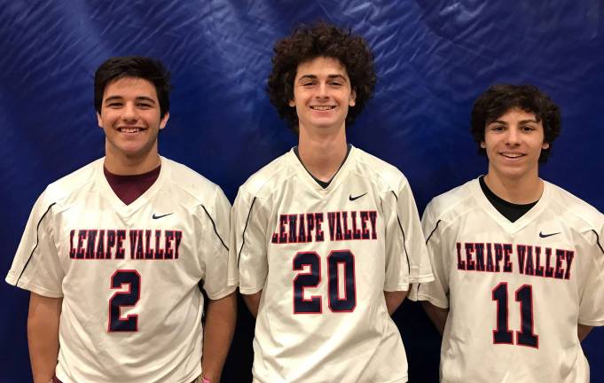 Trio to lead Lenape Valley lacrosse From left, senior Troy DuPont; junior, Domenick Falleni; senior, Jack Varian